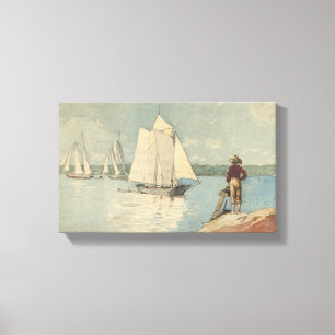 Vintage Winslow Homer Clear Sailing Canvas Print