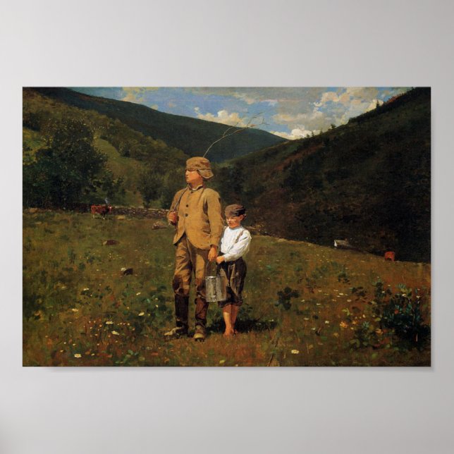 Vintage Winslow Homer Crossing the Pasture Poster (Front)