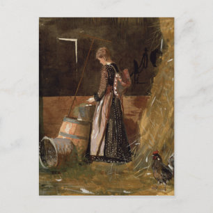 Vintage Winslow Homer Fresh Eggs Postcard