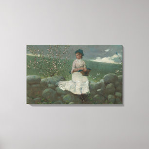 Vintage Winslow Homer Peach Blossoms Canvas Print