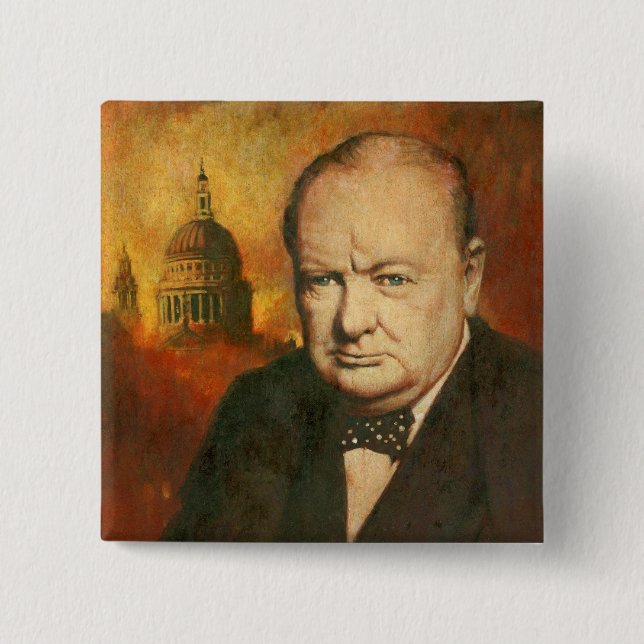 Vintage Winston Churchill Badge (Front)