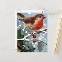 Vintage Winter Bird