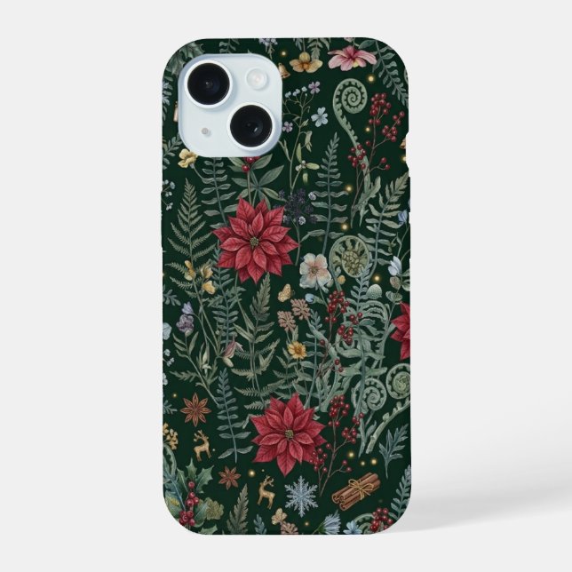 ​Vintage Winter Botanical iPhone Case (Back)