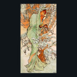 Vintage Winter by Alphonse Mucha Poster<br><div class="desc">Vintage Art Poster "Autumn" by Alphonse Mucha,  a Czech Republic Artist.  Alphonse Mucha is well know for his Art Nouveau style and design.</div>