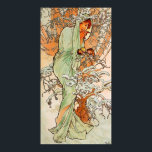 Vintage Winter by Alphonse Mucha Poster<br><div class="desc">Vintage Art Poster "Autumn" by Alphonse Mucha,  a Czech Republic Artist.  Alphonse Mucha is well know for his Art Nouveau style and design.</div>
