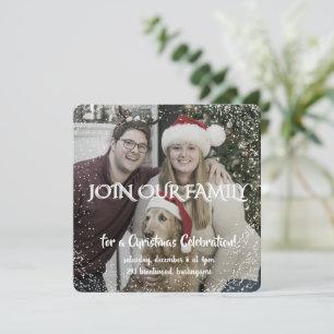 Vintage Winter Christmas Elegance Personalized Invitation