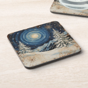 Vintage Winter Christmas Escape Coaster
