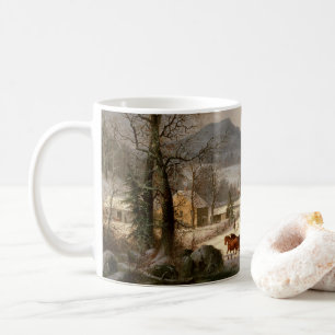 Vintage Winter Farm house Coffee Mug