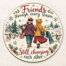 Vintage Winter Friendship Christmas Art