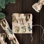 Vintage Winter Fun Snow Scenes Wrapping Paper<br><div class="desc">Nostalgic and rustic seamless pattern featuring scenes with Victorian families ice skating,  sledding,  and enjoying winter fun in the snow in warm sepia colours.</div>