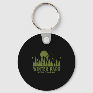Vintage Winter Park Colorado Co Ski Mountain Outdo Key Ring