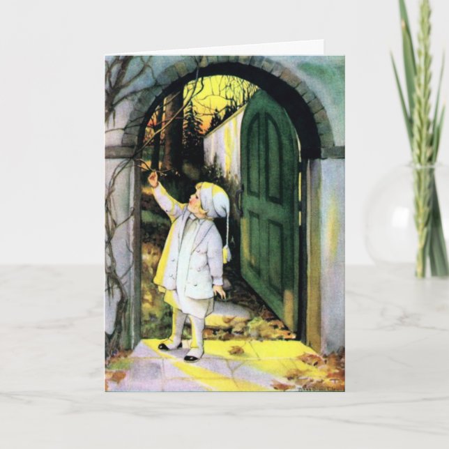 Vintage Winter Scene Holiday Card (Front)