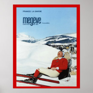 Vintage Winter sports, France, Savoie, Megeve Poster