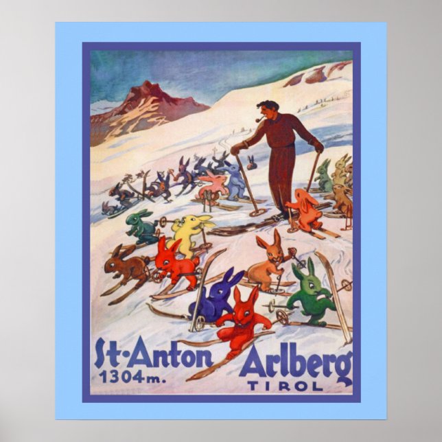 Vintage winter sports poster (Front)