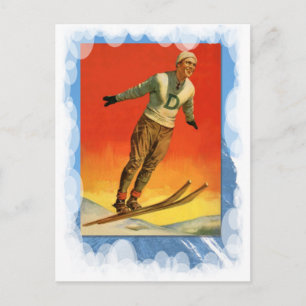 Vintage Winter Sports - Ski jumper Postcard