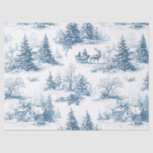 Vintage Winter Toile de Jouy - Classic Christmas Tissue Paper