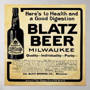 Vintage Wisconsin Beer Print