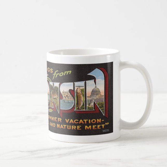Vintage Wisconsin Coffee Mug (Right)