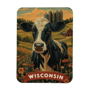 Vintage Wisconsin Patriotic Spirit  Magnet