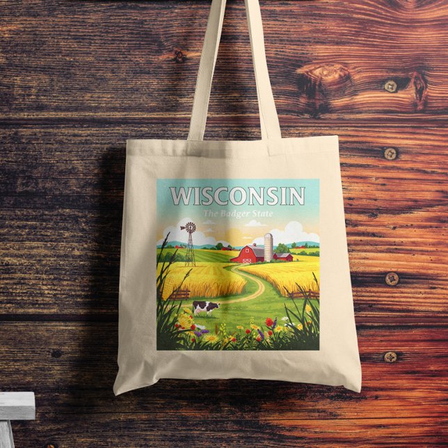 Vintage Wisconsin Tote Bag (Creator Uploaded)