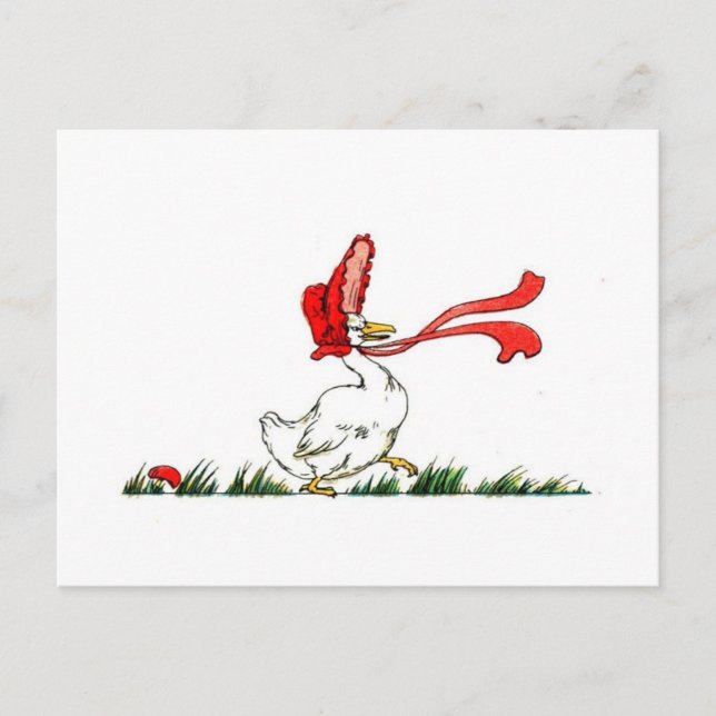 Vintage Wise Mamma Goose Postcard (Front)