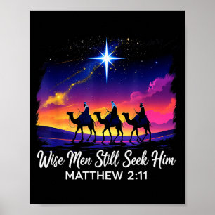 Vintage Wise Men Still Seek Him Jesus Faith 3 King Poster