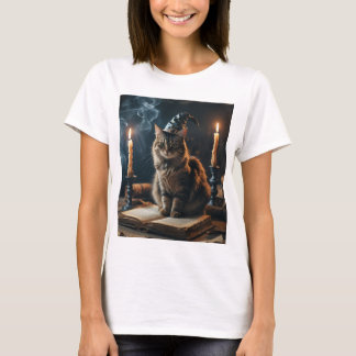 Vintage Witch Cat with Spellbook and Candles – Got T-Shirt