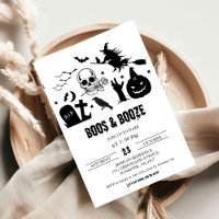 Vintage Witch Halloween Boss & Booze Party