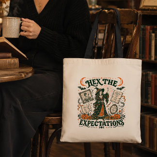 Vintage Witch Halloween Dark Academia Graphic Art Tote Bag