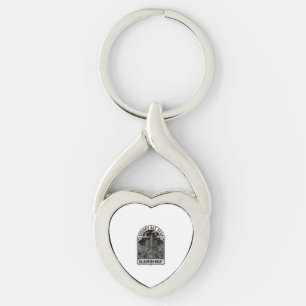 Vintage Witch Halloween Haunted House Shirt_1 Key Ring