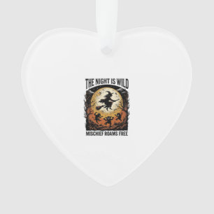 Vintage Witch Halloween Moonlit Mischief Graphic_1 Ornament