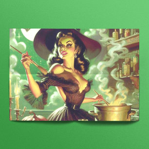 Vintage Witch Halloween Pin-Up Tissue Paper