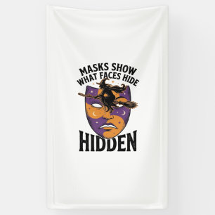 Vintage Witch Mask Halloween Face Illusion Art_1 Banner