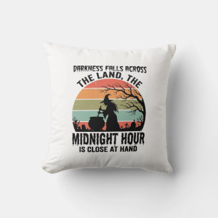 Vintage Witch Midnight Hour Halloween Design_1 Cushion