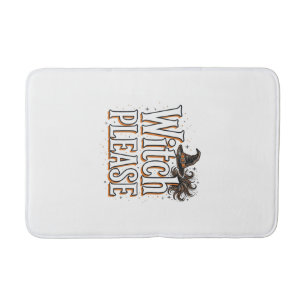 Vintage Witch Please Halloween Vector Design_1 Bath Mat