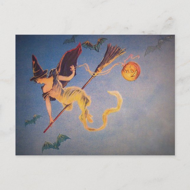 Vintage Witch Postcard (Front)