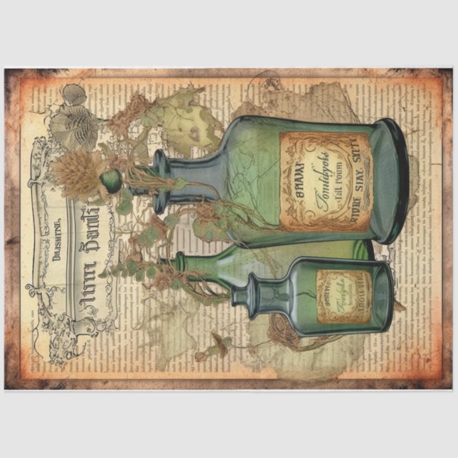 Vintage Witch Potion Design Series 5 Tissue Paper (Front)