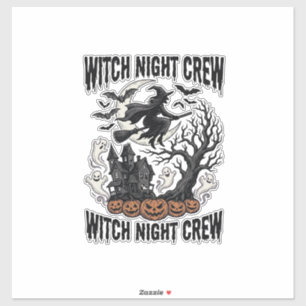 Vintage Witch Shirt Halloween Coven Night Graphic_