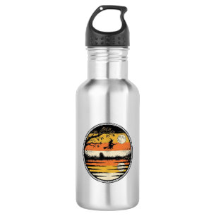 Vintage Witch Sunset Halloween Vector Design_1 532 Ml Water Bottle
