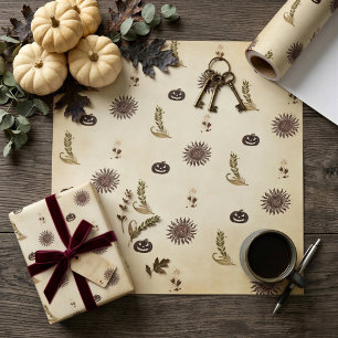 Vintage Witchcore Halloween Wrapping Paper