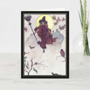 Vintage Witches by Kate Greenaway Card