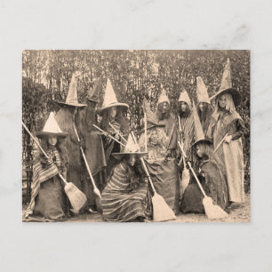 Vintage witches photo women in costume postcard