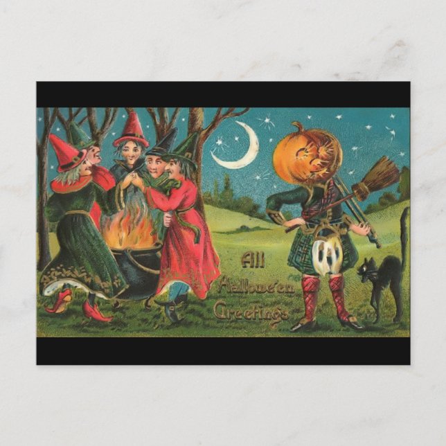 Vintage Witches Postcard (Front)