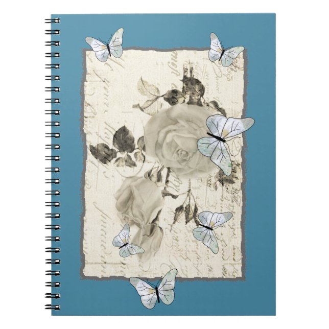 Vintage with butterflies notebook (Front)