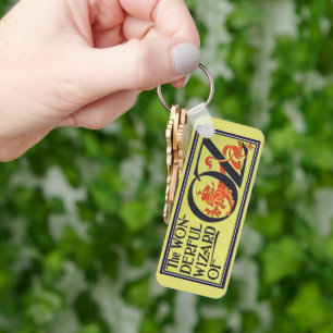 Vintage Wizard of Oz Book Cover Art, Title Page Key Ring