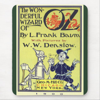 Vintage Wizard of Oz Book Cover Art, Title Page Mouse Pad