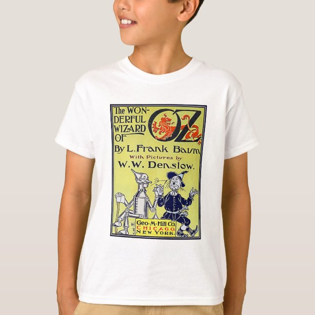 Vintage Wizard of Oz Book Cover T-Shirt (Front)