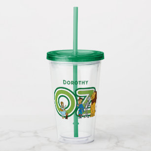 Vintage Wizard of Oz Characters and Text Letters Acrylic Tumbler