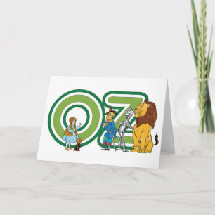 Vintage Wizard of Oz Characters and Text Letters Card
