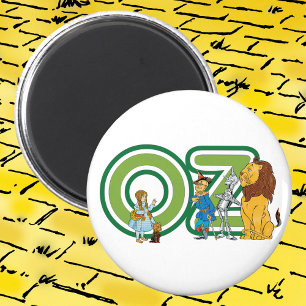 Vintage Wizard of Oz Characters and Text Letters Magnet
